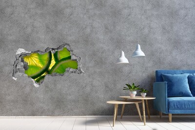 Samoprzylepna naklejka beton Soczyste limonki w dziurze w ścianie
