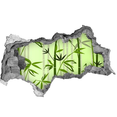Vinilo adhesivo boquete en la pared rota Bosque de bambú verde