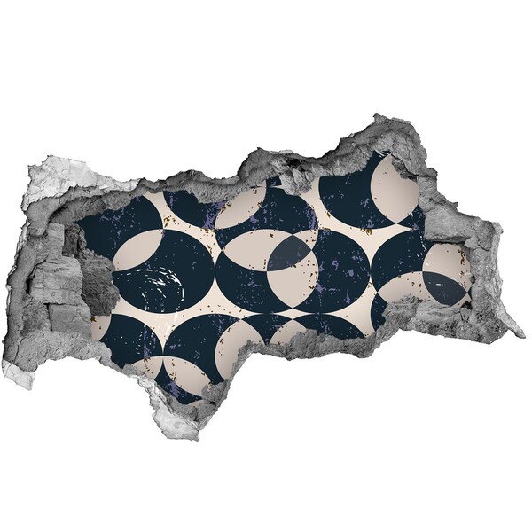 Vinilo efecto 3d pared rota irregular Diseño moderno de agujero en la pared