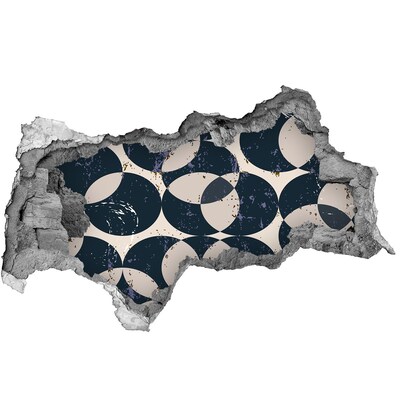 Vinilo efecto 3d pared rota irregular Diseño moderno de agujero en la pared