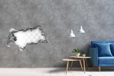 Pegatina decorativa agujero en la pared 3d Muro roto con patrón hexagonal