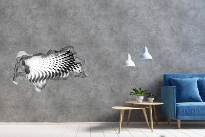 Pegatina decorativa agujero en la pared 3d Espacio virtual en el agujero