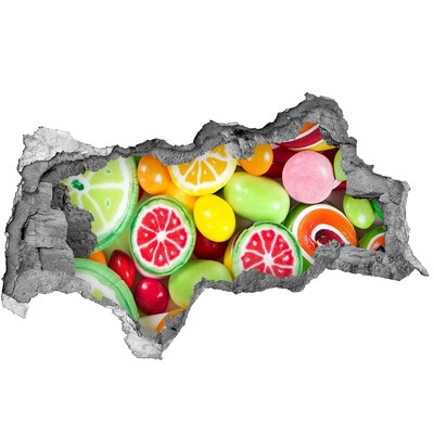 Pegatina decorativa agujero en la pared 3d Dulce paraíso de dulces