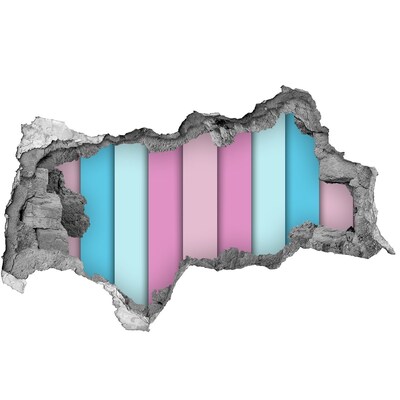 Dziura 3d fototapeta naklejka Kolorowa ściana w ruinie