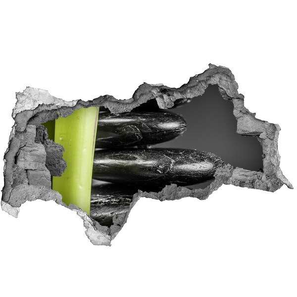 Fotomural autoadhesivo efecto agujero 3d Piedras de spa