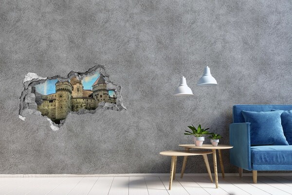 Vinilo adhesivo boquete en la pared rota Un castillo en ruinas