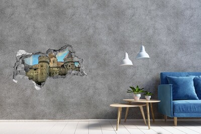 Vinilo adhesivo boquete en la pared rota Un castillo en ruinas