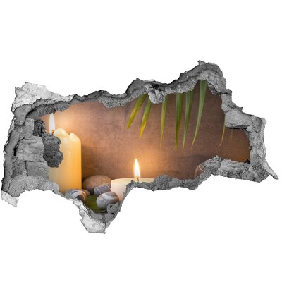 Pegatina decorativa agujero en la pared 3d Rincón de spa relajante