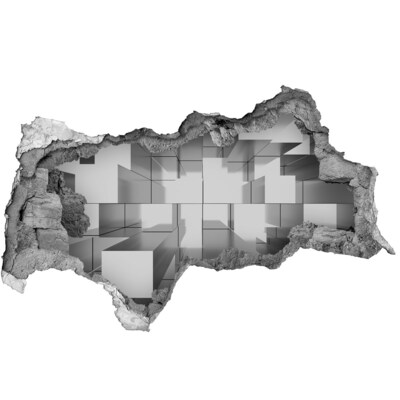 Vinilo adhesivo boquete en la pared rota Espacio en hormigón