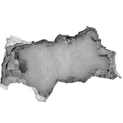 Vinilo adhesivo boquete en la pared rota Muro agrietado con vista al hormigón.