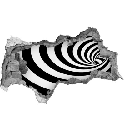 Vinilo efecto 3d pared rota irregular Vórtice óptico inmersivo