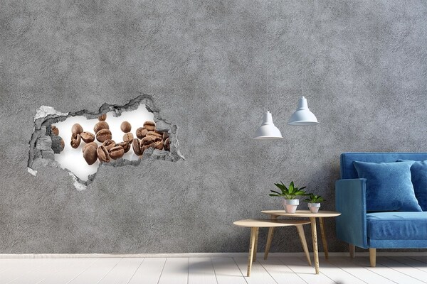 Pegatina decorativa agujero en la pared 3d Café en el corazón del muro