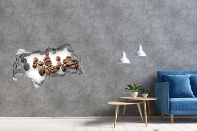 Pegatina decorativa agujero en la pared 3d Café en el corazón del muro