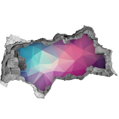 Vinilo adhesivo boquete en la pared rota Geometría en el agujero