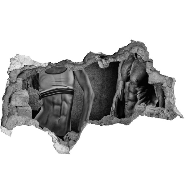 Fotomural autoadhesivo efecto agujero 3d Fuerza y ​​determinación