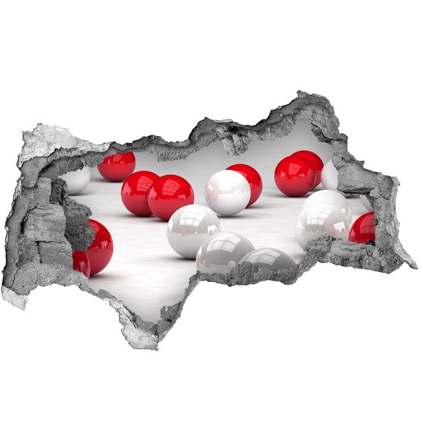 Vinilo efecto 3d pared rota irregular Una pared rota con balas