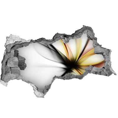 Pegatina decorativa agujero en la pared 3d Una pared rota con un patrón abstracto.