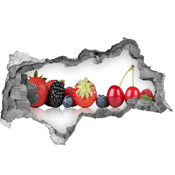 Pegatina decorativa agujero en la pared 3d Fruta en un agujero en la pared