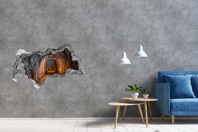 Vinilo adhesivo boquete en la pared rota Túnel en las montañas