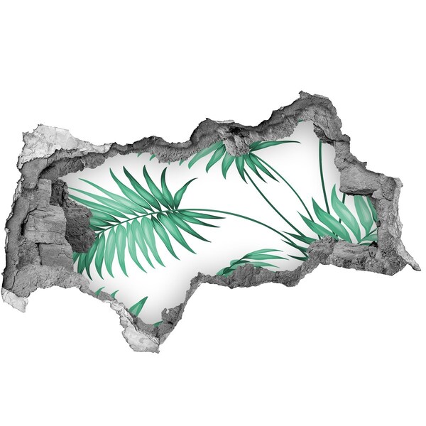 Fotomural autoadhesivo efecto agujero 3d Jungla verde a través de un agujero en la pared