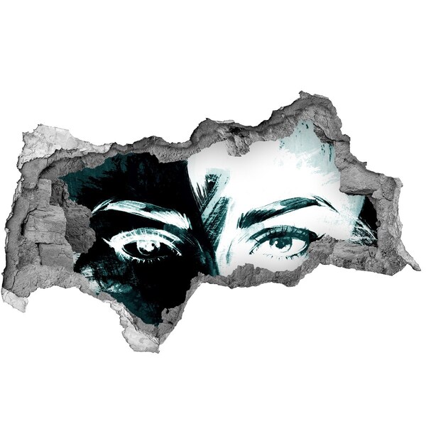 Fotomural autoadhesivo efecto agujero 3d Ojos en hormigón