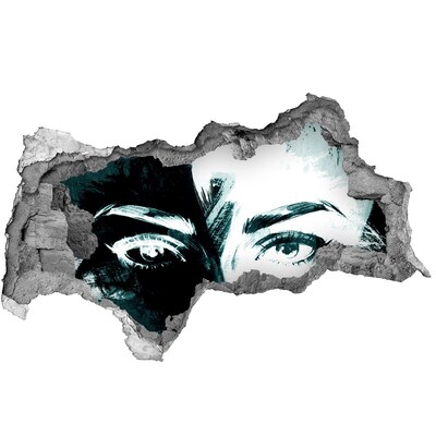 Fotomural autoadhesivo efecto agujero 3d Ojos en hormigón