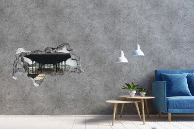 Fototapeta dziura na ścianę 3d Widok na molo nad wodą