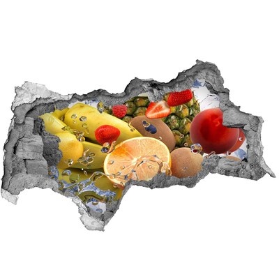 Samoprzylepna naklejka beton Owocowy raj za ścianą