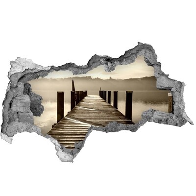 naklejka fototapeta 3D widok Molo nad spokojną wodą