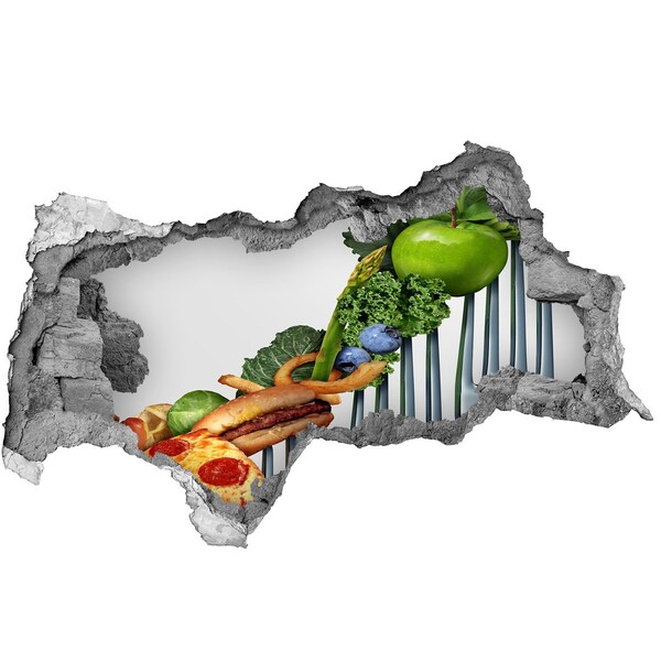 Vinilo adhesivo boquete en la pared rota El mundo culinario detrás del muro