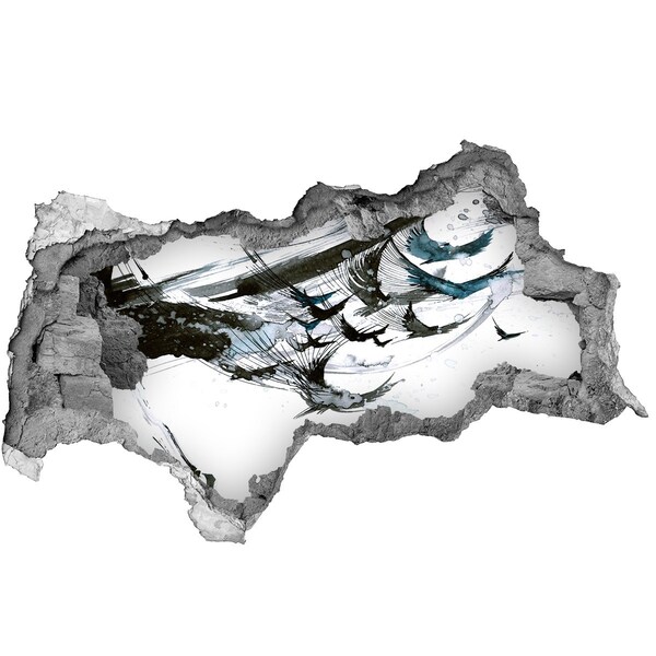 Fotomural autoadhesivo efecto agujero 3d Abstracción moderna en un agujero