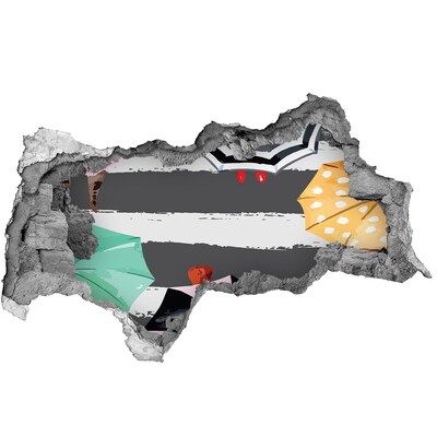 Fotoobraz dziura na ścianę Tajemnicza plaża z parasolami