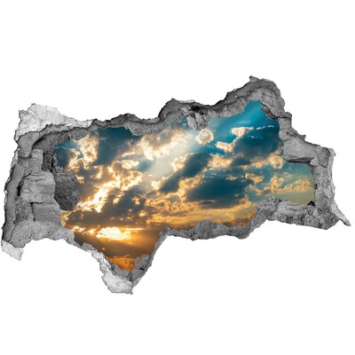 Fotomural autoadhesivo efecto agujero 3d Cielo con nubes al atardecer