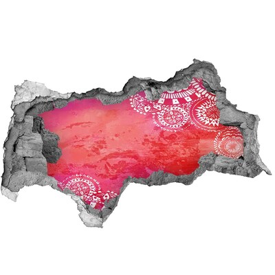 Pegatina decorativa agujero en la pared 3d Agujero colorido en la pared