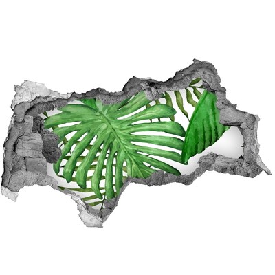 Okleina 3D dziura naklejka Zielona dżungla za ścianą