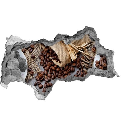 Samoprzylepna naklejka beton Kawa w zniszczonej ścianie