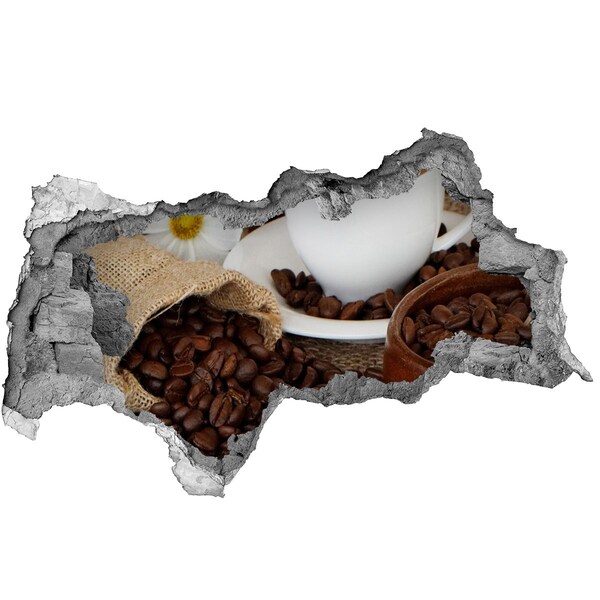 Vinilo efecto 3d pared rota irregular Café en la comodidad de tu hogar