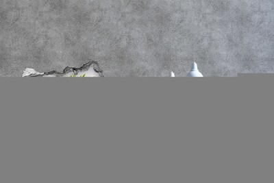 Vinilo efecto 3d pared rota irregular Un paraíso de flores detrás del muro.