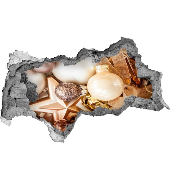 Fototapeta naklejka na ścianę Świąteczne dekoracje w dziurze w ścianie