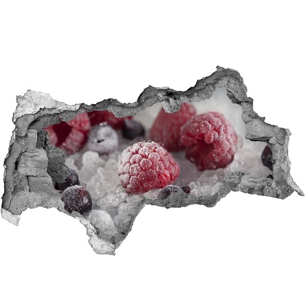 Pegatina decorativa agujero en la pared 3d Un paraíso frutal escondido en la pared