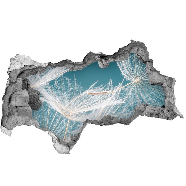 Vinilo adhesivo boquete en la pared rota Sueños de flores detrás del muro