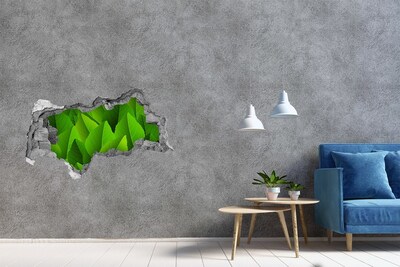 Vinilo efecto 3d pared rota irregular Un oasis verde en hormigón