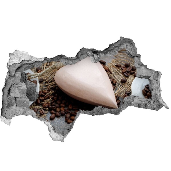 Vinilo adhesivo boquete en la pared rota Un oasis de café en las ruinas