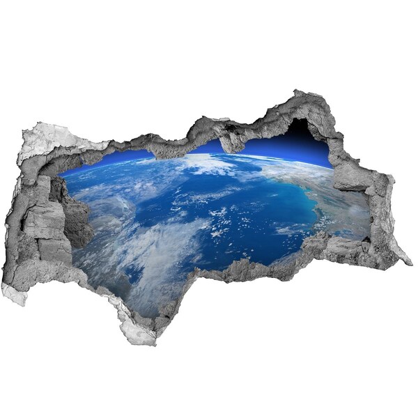 Fotomural autoadhesivo efecto agujero 3d Vista de la Tierra desde el espacio