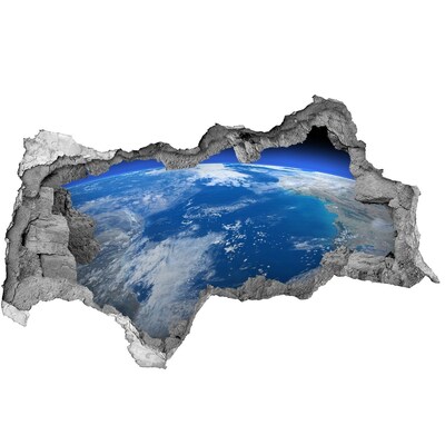 Fotomural autoadhesivo efecto agujero 3d Vista de la Tierra desde el espacio