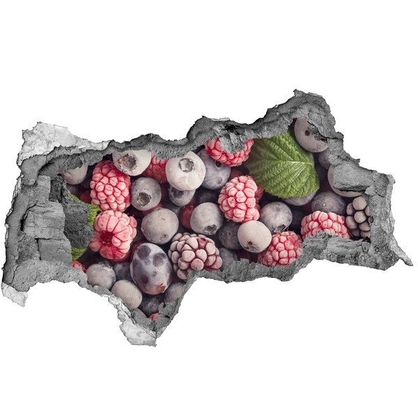 Fotomural autoadhesivo efecto agujero 3d Un paraíso frutal escondido en la pared