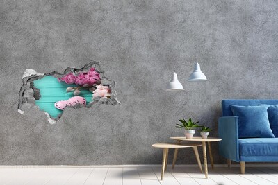 Fotomural autoadhesivo efecto agujero 3d Un corazón lleno de amor