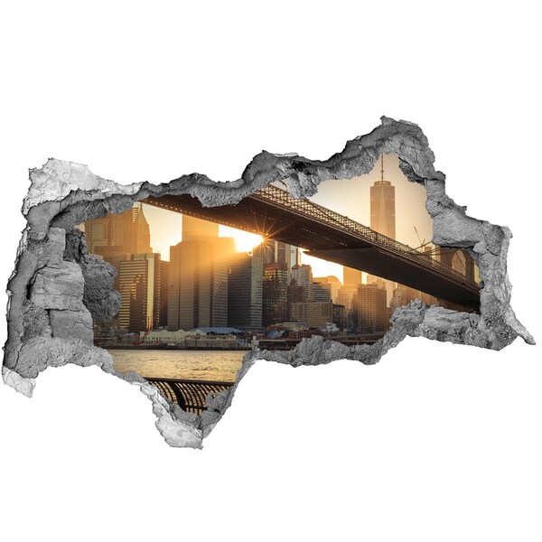 Fototapeta dziura na ścianę 3d Most w zachodzącym słońcu