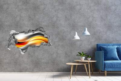 Pegatina decorativa agujero en la pared 3d Un avance de colores en el hormigón