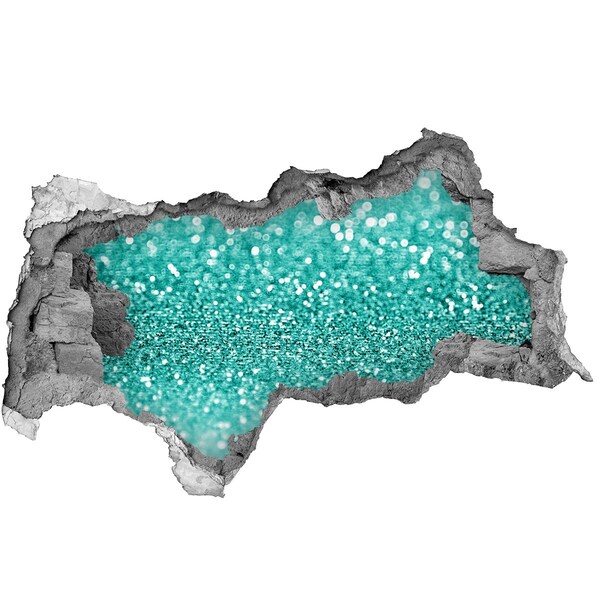 Pegatina decorativa agujero en la pared 3d Agua con gas en un agujero en la pared.